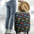 thumbnail image 2 of Multicolor Controllers Games Text Black Pattern Luggage Cover Fashion Suitcase Cover Baggage Covers Fit 25-28 Inch Luggage (Go Travel), 2 of 5