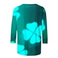 thumbnail image 4 of BLVB Womens St. Patrick's Day Shirts 3/4 Sleeve Crewneck T Shirt Clover Shamrock Tops Casual Vacation Tunic Tee Tops, 4 of 5