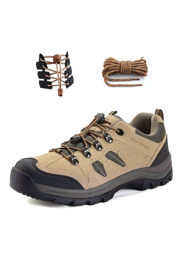 Men's Waterproof Hiking Shoes Outdoor Comfortable Trekking Shoe Lightweight Working Sneaker