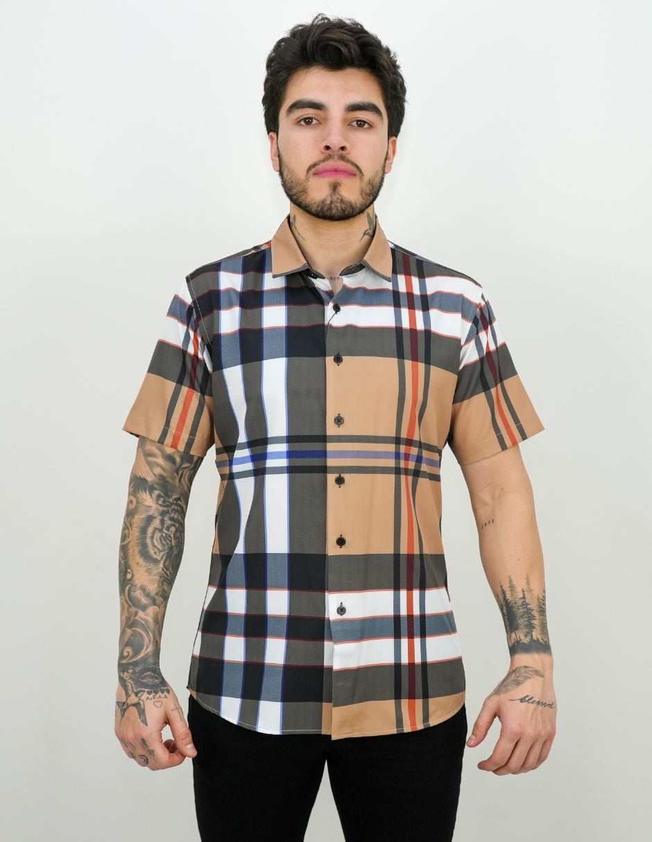 Camisa Cuadrada Vassari By Barabas Para Caballero Bodega Aurrera