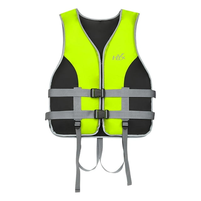 Lipstore Veste de Sauvetage pour Adulte Gilet de Sauvetage Robuste pour Rafting Pagaie Activités de Sports Nautiques Vert G