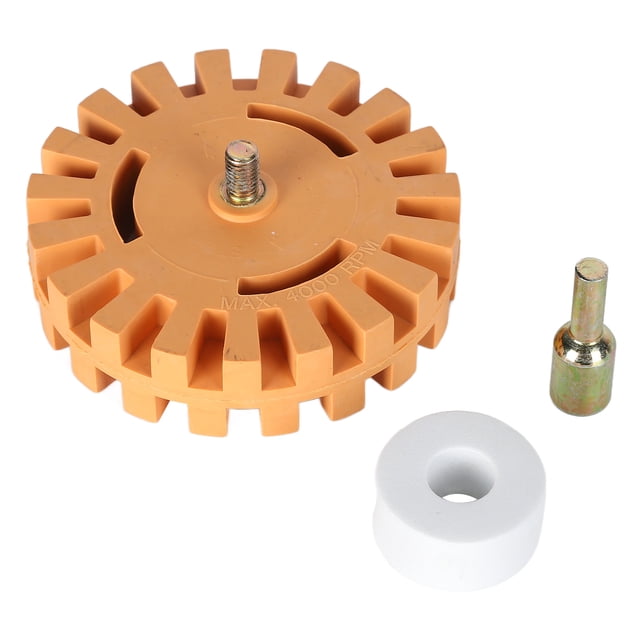 Removedor de pegatinas de 4 pulgadas, goma de borrar, adhesivo para ruedas, herramienta neumática de extracción de calcomanías para autos con adaptador
