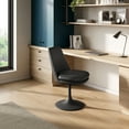 thumbnail image 2 of Modway Lippa Vegan Leather Swivel Dining Chair in Black Black, 2 of 10