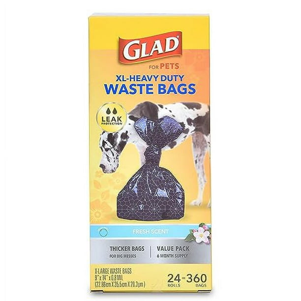 Glad Value Pack 360 Large Scented Dog Waste Bags 24 rolls Walmart