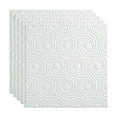 thumbnail image 1 of FASÄDE Panneau de Plafond Décoratif en Vinyle Cyclone 2 Pi x 2 Pi à Coller, Blanc Mat (Lot de 5), 1 of 5
