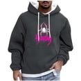 thumbnail image 2 of Sudadera con capucha para hombre, informal, a la moda, con estampado, con cordón, de manga larga, de poliéster, 2 of 5