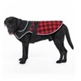thumbnail image 2 of Chaqueta impermeable para perros, chaqueta de invierno para perros grandes con agujeros para correa, chaleco reflectante para perros medianos y grandes, ropa cálida de invierno, color negro (L) Rojo Verde RV1016-0124153FYD, 2 of 5