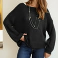 thumbnail image 4 of Sweaters for Women 2025 Oversized Fall Winter Long Sleeve Crewneck Knit Sweater Jumper Top Womens Pullover Sweaters, 4 of 6