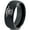 Black Dome Tungsten, variant on Tungsten Hockey Ring Band Ring 8mm Men Women Comfort Fit Black Beveled Edge Polished