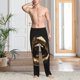thumbnail image 2 of Fotbe Golden Lips Modern Sculpture Pantalones de Pijama para Hombre, Pantalones de Dormir, Pantalones de Casa con Cintura Ajustable y Bolsillos-3X-Large, 2 of 6