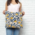 thumbnail image 3 of Throw Pillow Covers 26x26 Inch, Lemon Summer Decorative Pillow Cases for Couch Sofa Bed, Spring Pastoral Watercolor Fruit Leaf Cotton Linen Square Home Decor Pillowcases with Hidden Zipper, 3 of 7