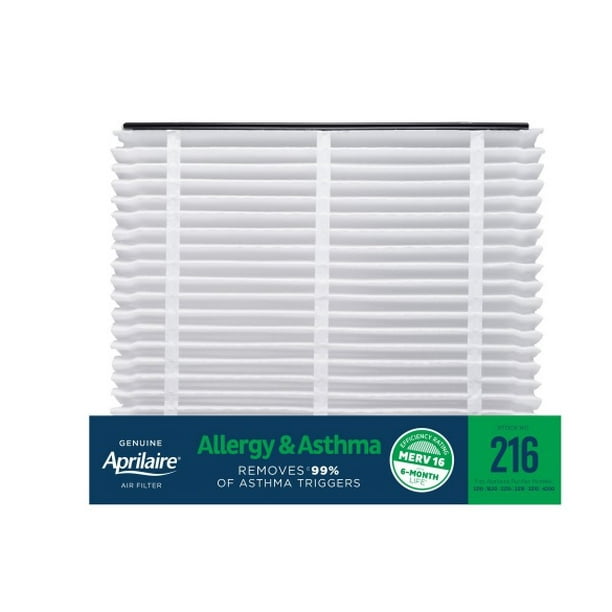 Aprilaire 216 (2Pack) Allergy and Asthma Air Filter for Aprilaire WholeHome Air Purifiers