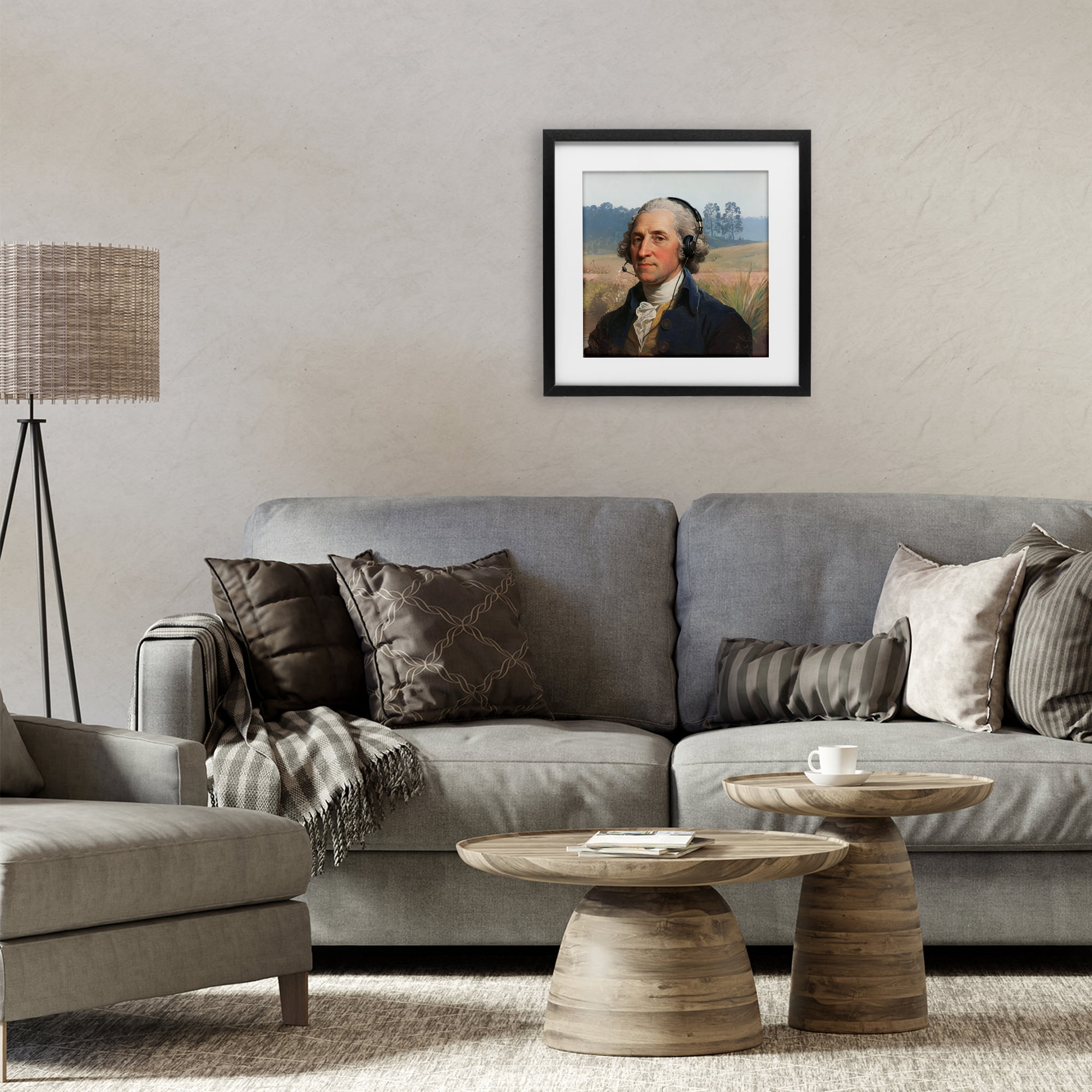 Stupell Industries Classical Gentleman with Headset Black Framed Print Under Glass, design by CAD Designs