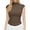 Coffee, variant on ChoXxx Women's Summer Slim Fit High Neck Basic Stretch Camisole Daily Wear Coffee M
