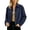Blue, variant on Women's Suede Cropped Jacket Lapel Collar Button Down Long Sleeve Casual Shacket with Pockets Vintage Fall Winter Street Outerwear White