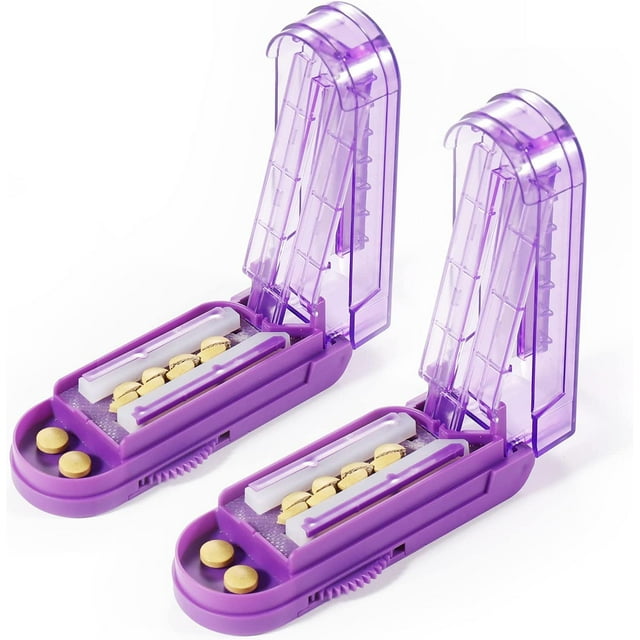 2 PCS Pill Cutter Pill Splitter for Cutting Small Pills or Large