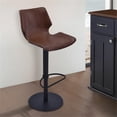 thumbnail image 5 of Armen Living Zuma Metal Adjustable Swivel Bar Stool in Vintage Coffee, 5 of 5