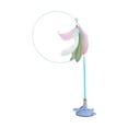 thumbnail image 1 of Interactive Cat Teaser Wand Toy with Feathers Suction Cup for Indoor Kitty Exercise Play Stimulation Training, 1 of 5
