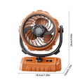 thumbnail image 3 of Ovzne Outdoor Oscillating Fan 100 Speed High Speed Circulation Fan 6000 MAh Battery Rechargeable And Reverse Chargeable Digital Fan With Hook Night Light Function On Clearance, 3 of 6
