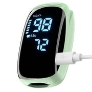 Pulse Oximeter Fingertip with Rechargeable, Oxygen Meter Finger Pulse Oximeter, Rechargeable Pulse Oximeter, Accurate Fast Oximetry SpO2 Reading for Outdoor Sports Home Wide Use (Green)