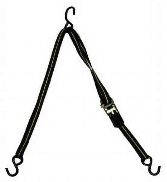Jetski Tie Down Straps With S Hooks & Safety Clip - 3 Point Ratchet System, 1.5" X 10', 3000 Lb Strength