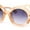 Beige - Smoke, variant on Child Kids Size Girls Kitty Cat Ear Round Plastic Sunglasses Beige - Smoke