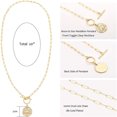 thumbnail image 3 of Collier Pendentif en Or 18K Médaillon Trombone Chian Collier Ras du Cou Superposition Bijoux pour Femmes Filles (Style 5), 3 of 4