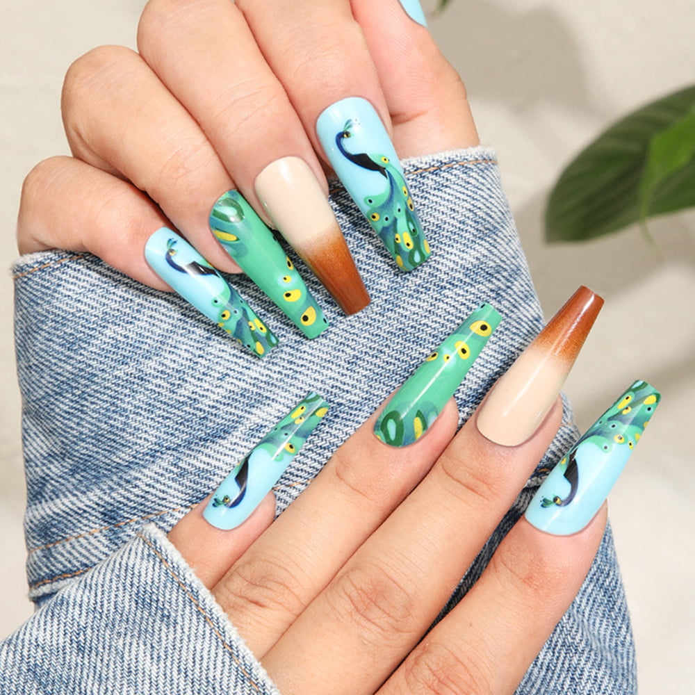 Buy Peacock Nail Art Online In India - Etsy India
