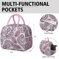 thumbnail image 6 of Reusable Paisley Lnsulated Lunch Bag for Women & Men-Leakproof Water-Resistant Cooler Tote,Large Capacity(10.6x8.7x6.3in)for Work,Office,Travel,Picnic,Beach., 6 of 7