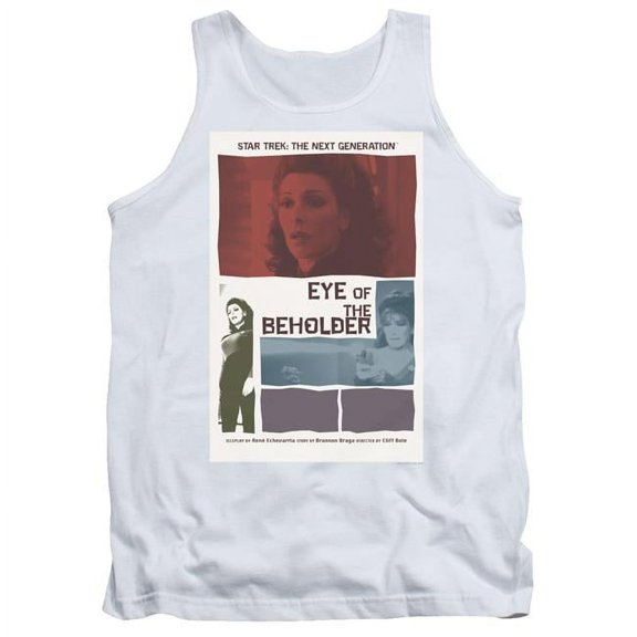 Trevco CBS2185-TK-2 Star Trek & Tng Season 7 Episode 18 Adult Cotton Tank Top, White - Medium