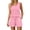 Pink, variant on Telankuip Two Piece Sets for Women Summer Scoop Neck Sleeveless Tank Tops with Drawstring Elastic Waisted Shorts Casual Simple Solid Color Soft Comfortable Basic Workout Outfits Yellow XL