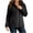 Black, variant on ClodeEU Women's Hooded Fleece Lined Jacket, Full Zip Warm Winter Outerwear with Side Pockets ,Women's S-XXXXL