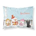 thumbnail image 1 of ""Caroline'S Treasures Merry Christmas Carolers Funda De Almohada Estándar De Tela Negra Con Cresta China Bb2443Pillowcase Multicolor"", 1 of 1