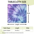 thumbnail image 2 of Purple Blue Tie Dye Pattern Square Fitted Tablecloth with Elastic Edge,Square Table Cover,Washable Elastic Table Cover for Home Kitchen Party Decor 34"x34", 2 of 6