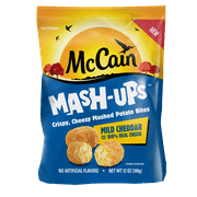 McCain Mash-Ups Mild Cheddar Potato Bites, 12 oz Plastic Bag (Frozen)