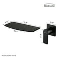 thumbnail image 4 of Boyel Living Matte Black Waterfall Bathroom Faucet 1- Handle Wall Mount Sink Faucet Modern Bathtub Mixer Tap Solid Brass, 4 of 7