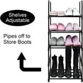thumbnail image 4 of XIHAMA Shoe Rack 5 Tier Tall Shoe Storage Organizer, 5 Tier Metal Sturdy Shoe Rack, Narrow Shelf Organizer for Entryway, Closet, Bedroom, 4 of 8