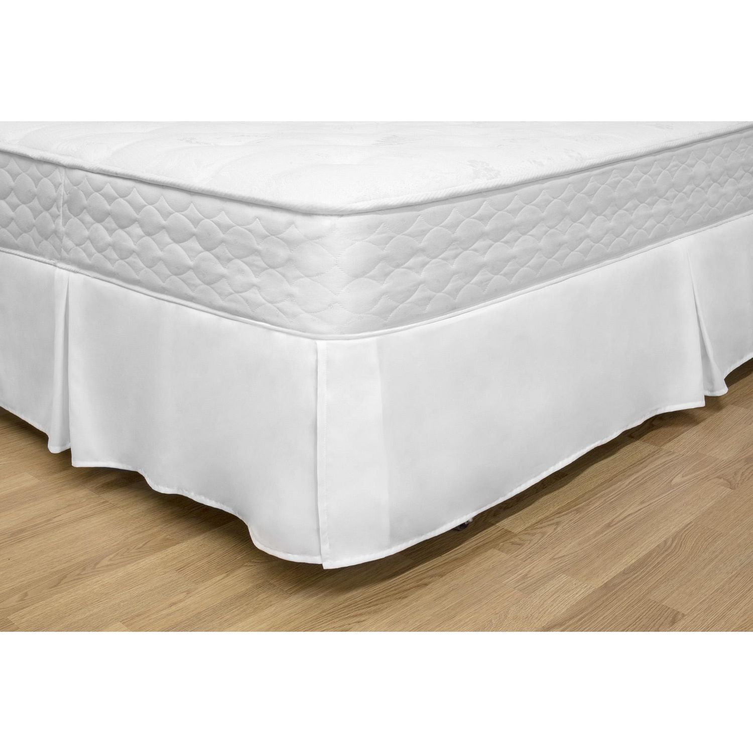 Safdie & Co. Bedskirt Woven Microfiber Q White