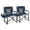 Dark Blue-2, variant on Alpha Joy 2 Pack High Back Heavy-Duty Adjustable Director Chair Oversized Camping Chair with Side Table, Supports 300lbs, Blue