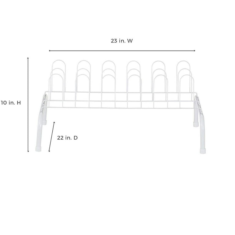 ClosetMaid 1039 Lightweight Shoe Rack Organizer White Sneaker Storage Display for 9 Pairs Walmart
