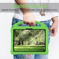 thumbnail image 3 of Kids Case for iPad Air 11 Inch 2024 / iPad Pro 11 Inch 5th Generation 2024 with Kickstand/Handle Stand Lightweight Soft EVA Foam Shockproof Silicone Cover Boy Girl, Green, 3 of 7