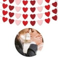 thumbnail image 5 of Valentines Decoration Valentines Day Garland Felt Heart Garland Banner for Mantle Wall Party Decorations Hanging Hearts Decor for Valentine Decors Short Red 3.5 In, 5 of 5