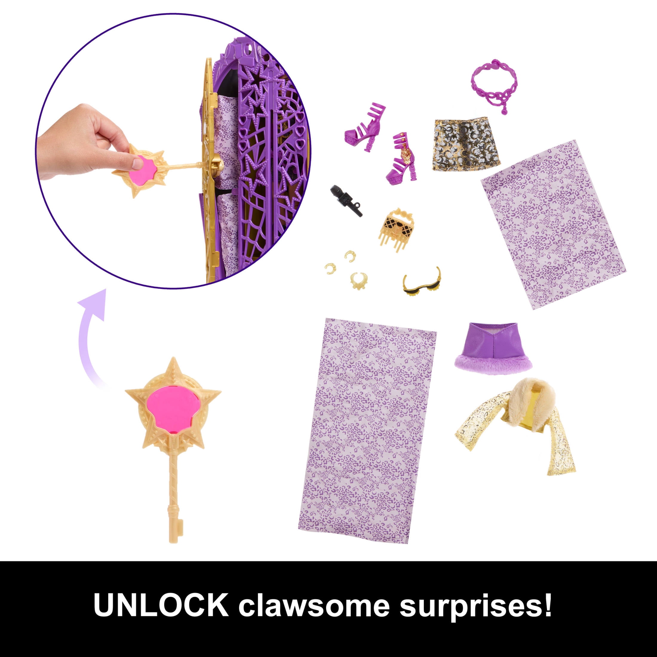 Monster High Skulltimate Secrets Hauntlywood Mysteries Doll, Clawdeen Wolf with 19+ Surprises