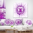 thumbnail image 4 of Designart Glowing Bright Purple Fractal Flower - Abstract Throw Pillow - 16x16, 4 of 5