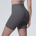 thumbnail image 4 of DORKASM ButterLuxe Biker Shorts 6" - High Waisted Workout Running Volleyball Spandex Yoga Womens Dark Gray S, 4 of 8