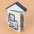 thumbnail image 2 of Mediterranean Style Wooden Key Cabinet Nautical Style Wall Mounted Wooden Key Holder Storage Box Cabinet, 2 of 5