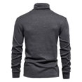 thumbnail image 4 of AIOPESON, camiseta sólida para hombre, camiseta informal de manga larga con cuello alto para hombre, ropa interior básica ajustada para otoño e invierno, camisas para hombre AIOPESON Cotton & Polyester & Spandex Bottoming Shirts, 4 of 6
