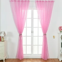 FRCOLOR Glitter Silver Star Curtains Romantic Curtains Child Size 2 Pink