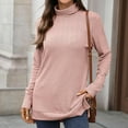 thumbnail image 2 of EDFBUYKRS Womens Button Down Shirts Long Sleeve V Neck Blouse Tops with Pocket M, 2 of 8
