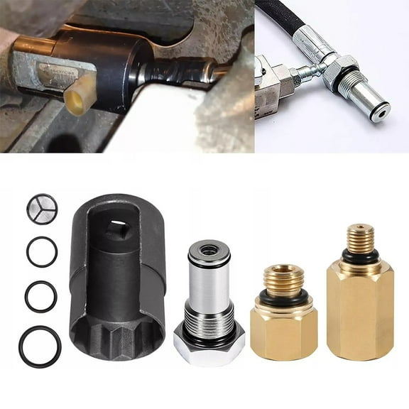 ICP Oil Fuel Rail Adapter IPR Valve Air Test Fitting Tool for 2003-10 Ford 6.0